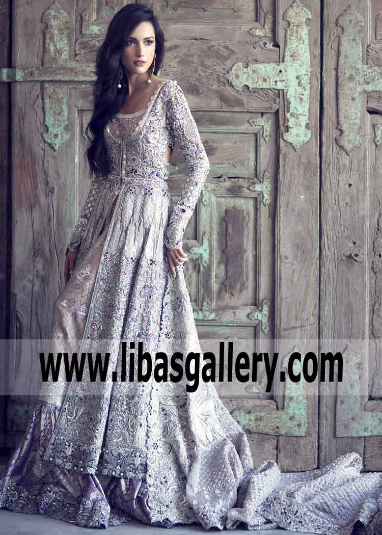 Glorious Bridal Dress with Heavy Embellished Dupatta and Classic Wedding Gharara