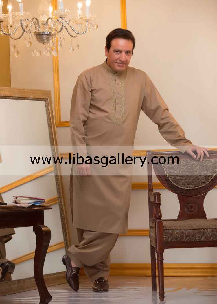 Father waiting for Kurta shalwar Arrival by Courier