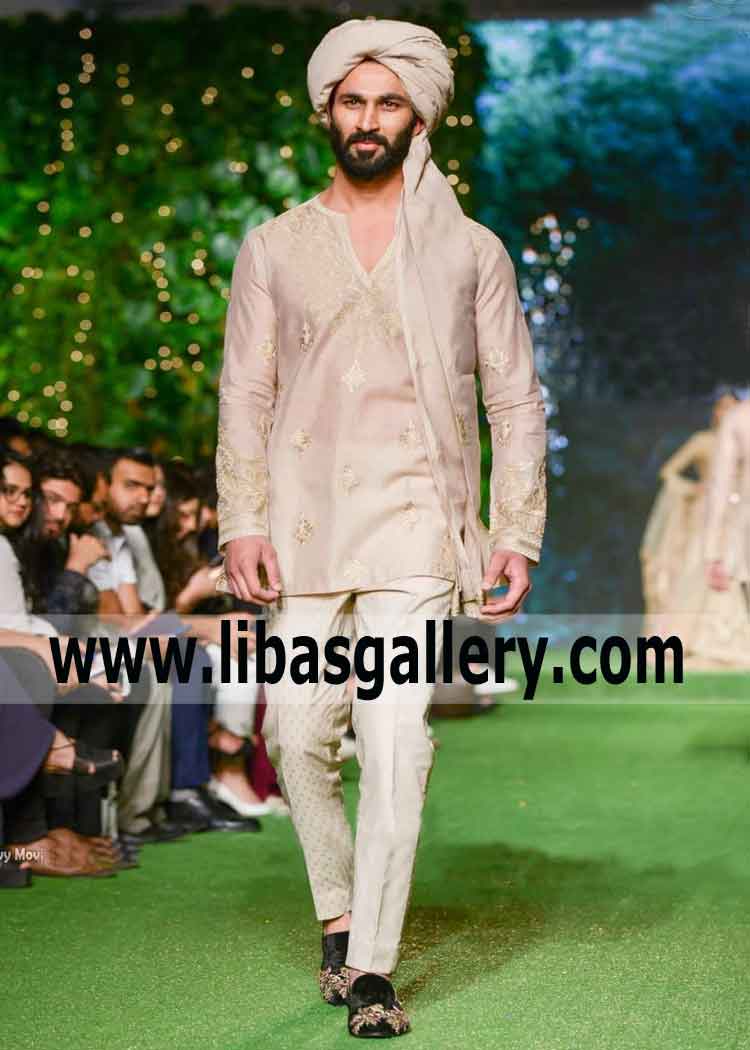 Dulha likes to wear short length embroidered kuta with pajama or jeans which produces new image of Groom Pakistan India Bangladesh