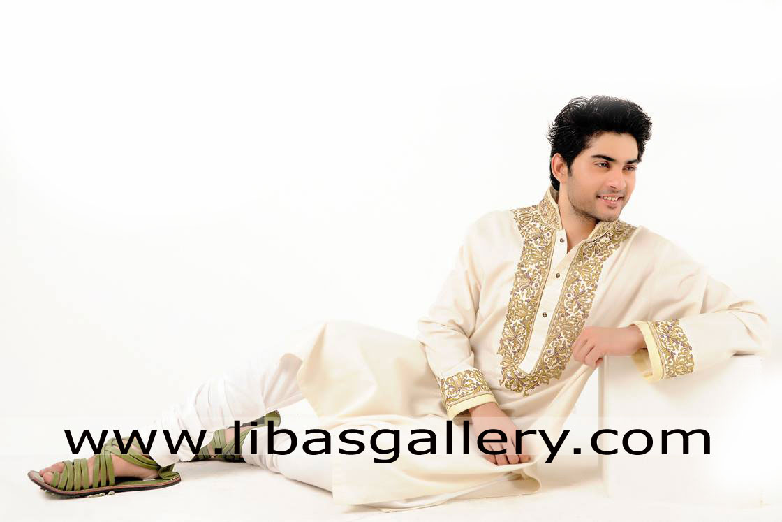 beautiful embellished kurta for well dressed groom