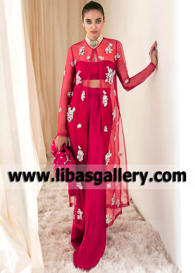 Pakistani Designer Evening Wear Indian Eid Dresses Dubai UAE Jacket Dress for Eid