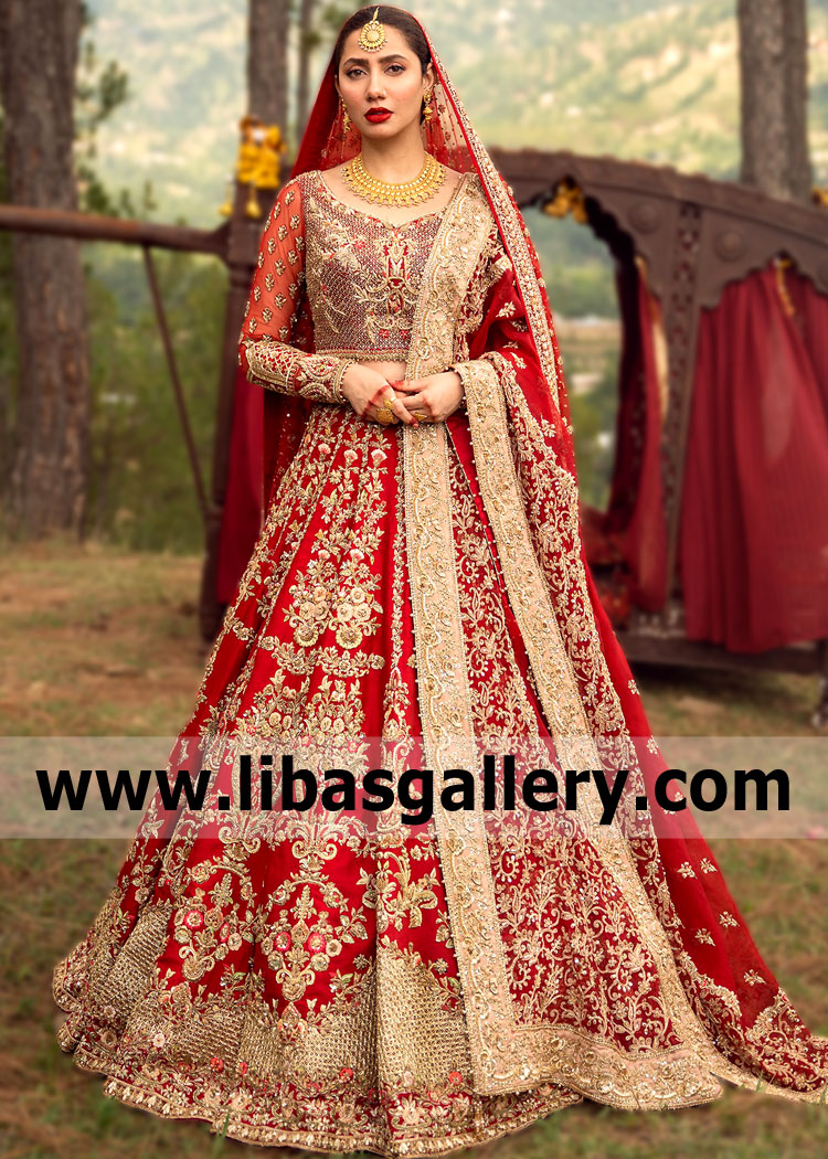Beautiful Red Eliza Bridal Outfit For Shadi
