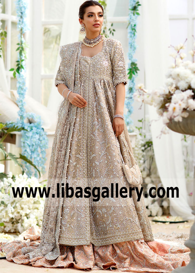 Rose Gold Wedding Lehenga Dress for Gorgeous Bride