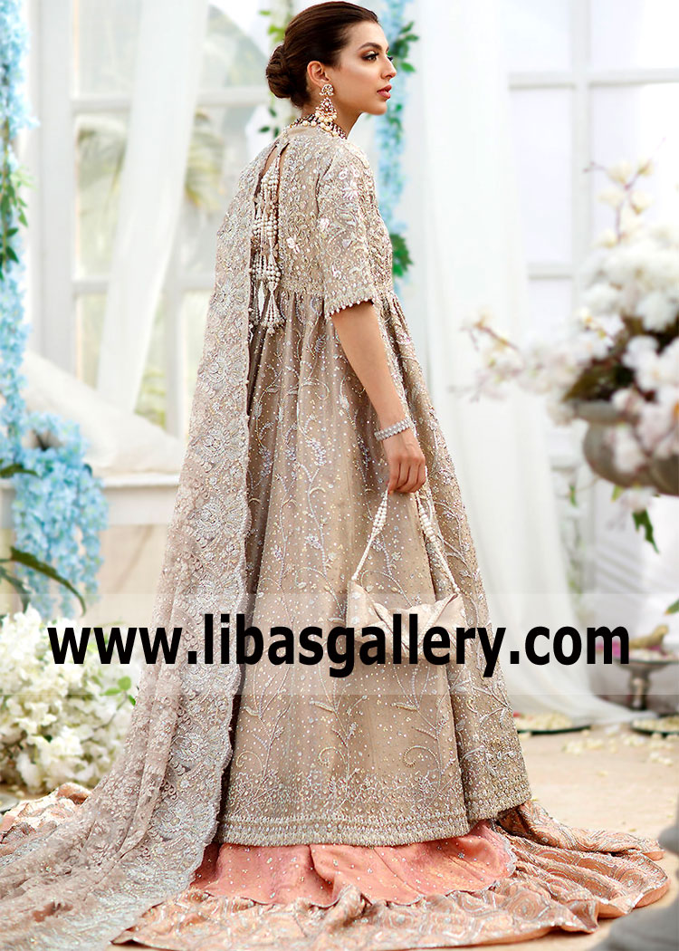 Rose Gold Wedding Lehenga Dress for Gorgeous Bride