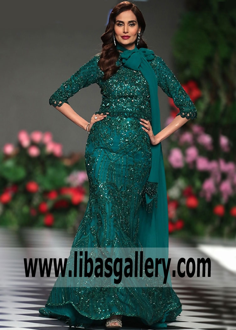 Pakistani Designer Bridal Mermaid Lehenga Collection Denver Coloradi USA Faraz Manan PFDC Bridal Week