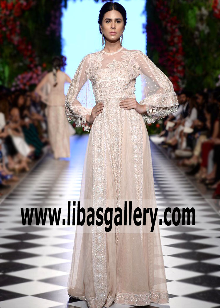 Affordable Pakistani Occasional Dresses Wells London UK Faraz Manan Latest Designer Anarkali Suits