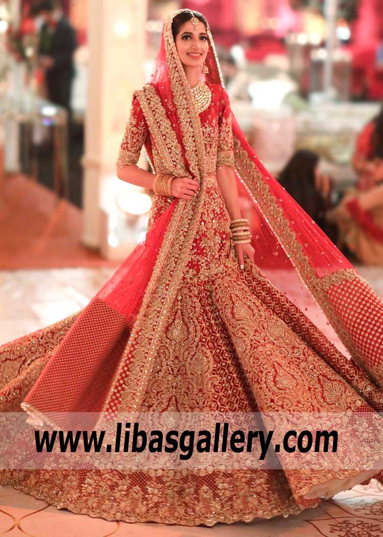 Designer Faraz Manan Mermaid Bridal Lehenga Dress for Wedding