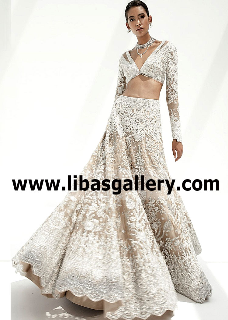 Indian Pakistani Bridal Wear UK USA Canada Australia Designer Faraz Manan Bridal Wear Lehenga