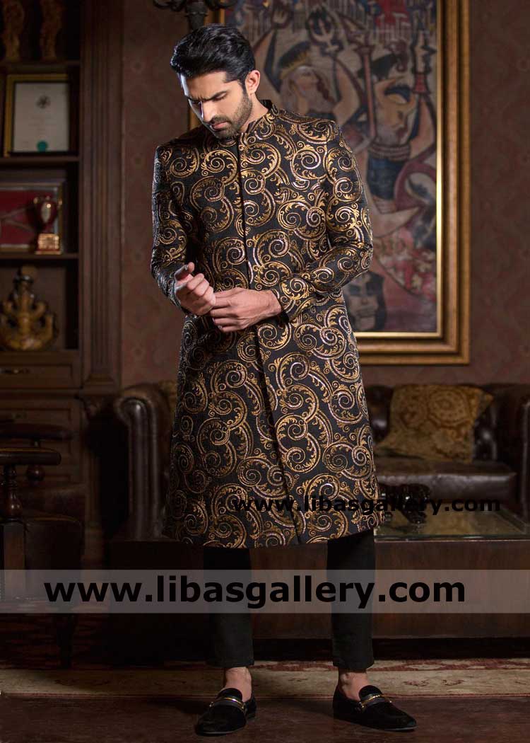 Latest Embroidered Groom Wedding Sherwani Style