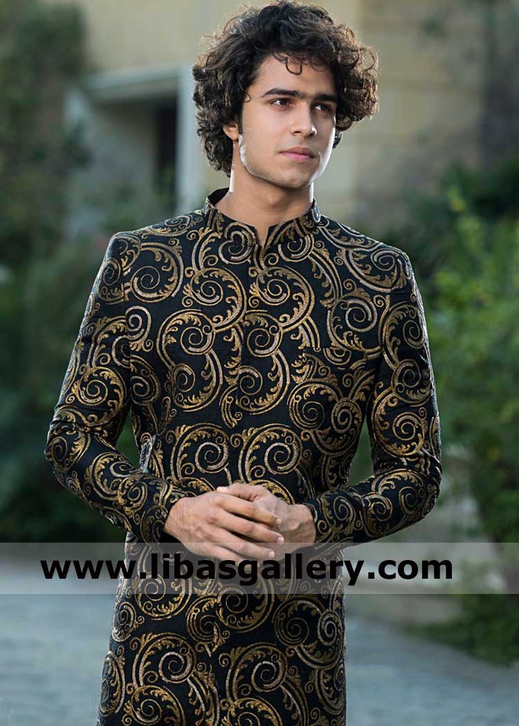 Latest Embroidered Groom Wedding Sherwani Style