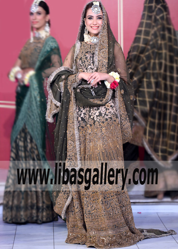 Traditional Walima Bridal Outfits by Designer HSY | Wedding Gown Huntington New York NY USA HSY Mohabbat Nama Collection