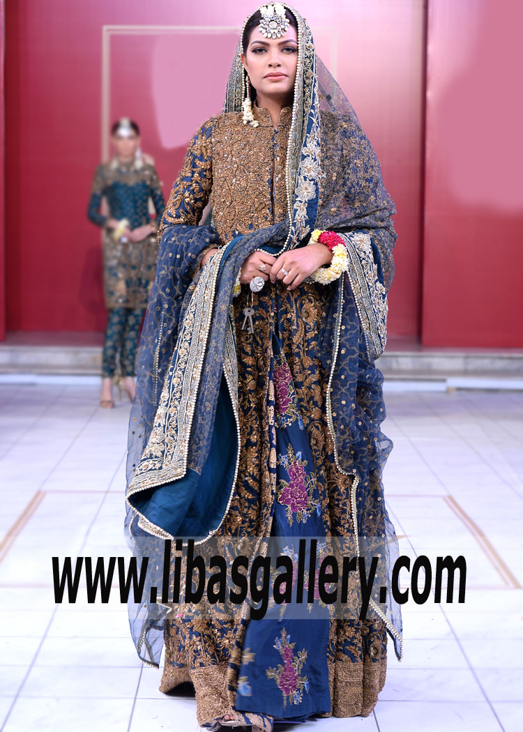 Pakistani Wedding Dresses Glasgow Scotland Sapphire Bridal Gown HSY Mohabbat Nama Collection