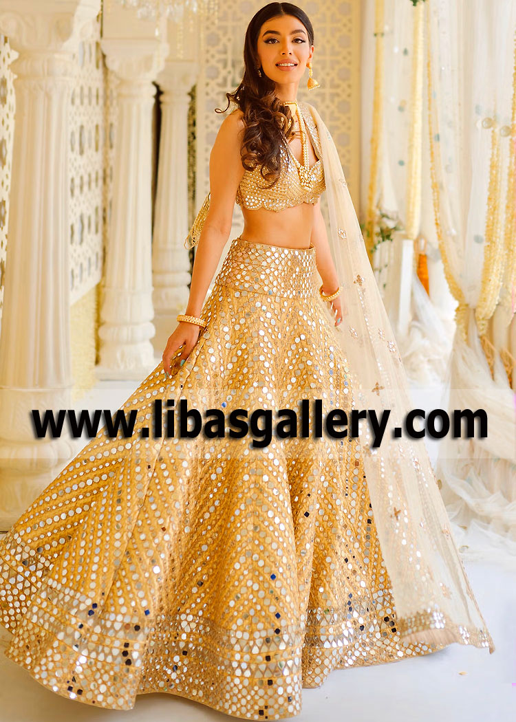 Latest Walima Bridal Dresses Abhinav Mishra Paris France Designer Lehenga for Walima India
