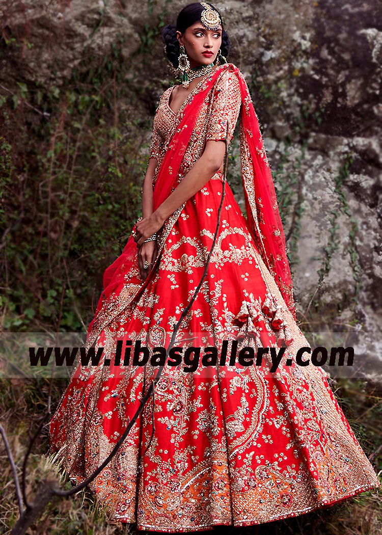 Luxurious Red bridal Lehenga Sacramento Haywar California Indian Designer Bridal Dresses With Price