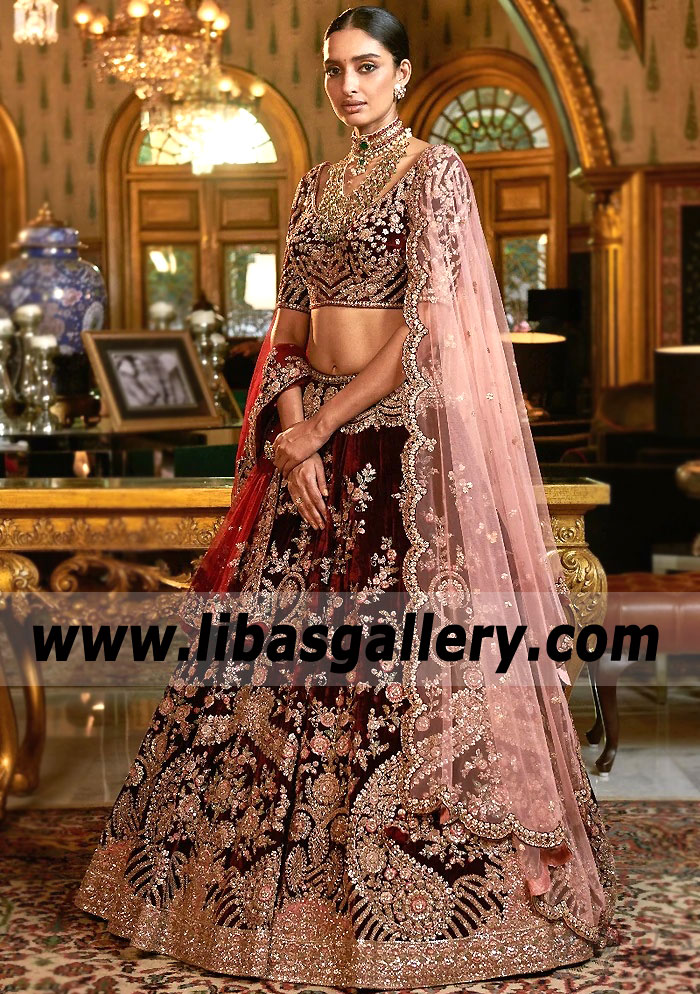 Indian Wedding Dresses Stockholm Sweden Latest Wedding Lehenga Dresses Velvet Bridal Lehenga