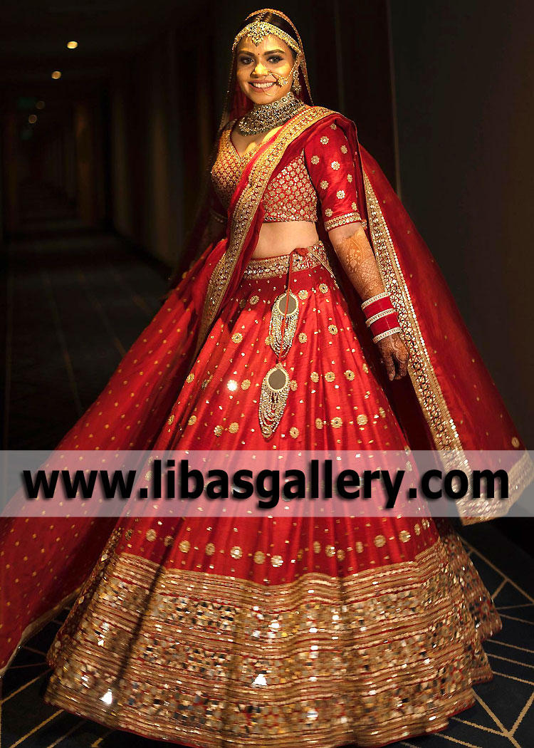 Traditional Bridal Lehenga Indian Latest Abhinav Mishra Designer Lehenga in Traditional Color