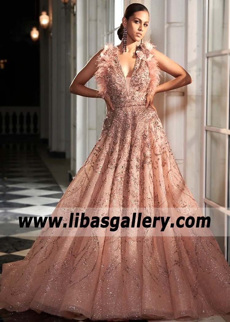 Indian Wedding Maxi Gown Beverly Hills California USA Dolly J Wedding Gown