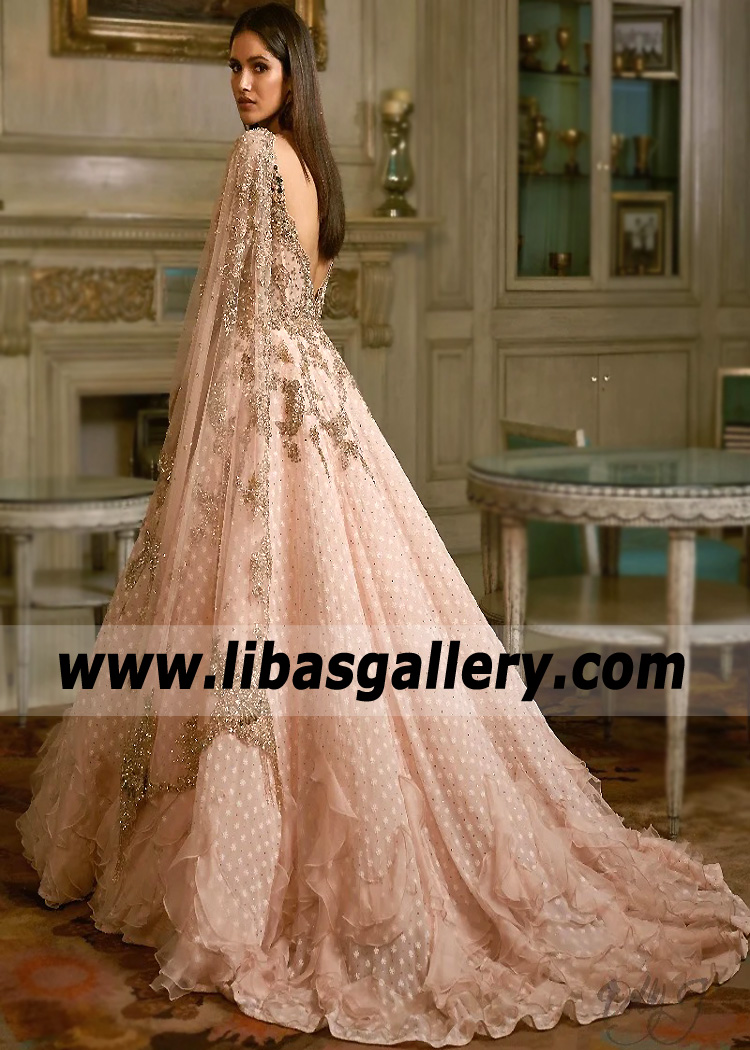 Peach Strobus Bridal Maxi Dress for any Occasion