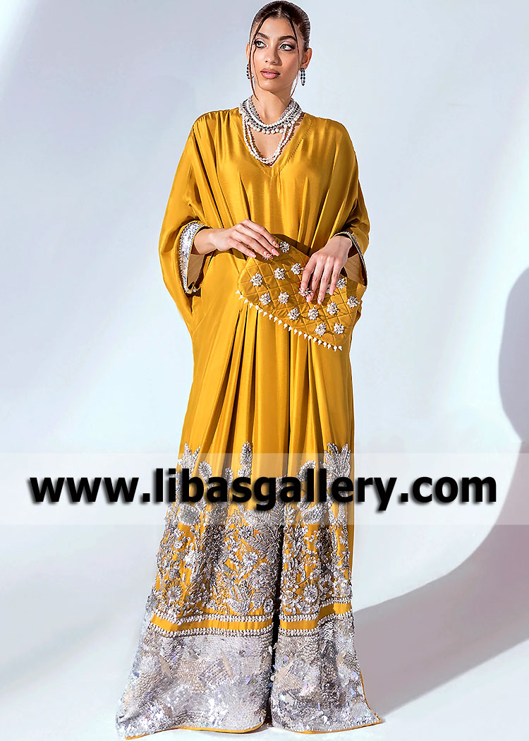 Pakistani Designer Kaftan Dress with Embellishments Virginia Beach Virginia USA Kaftan