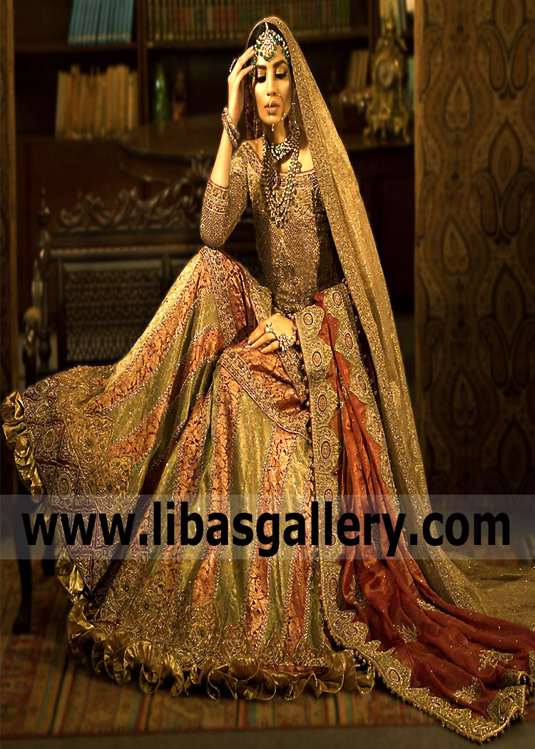House Of Mehdi Bridal Gharara Dresses Bellerose New York NY US Pakistani Bridal Dresses