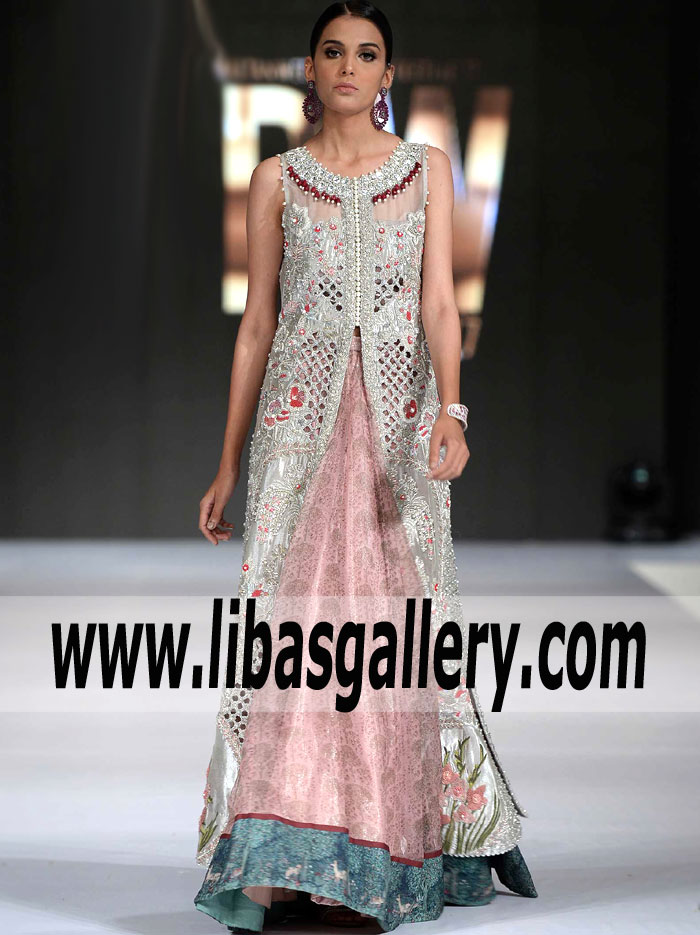 Majestic Silver Pink Aster Gown