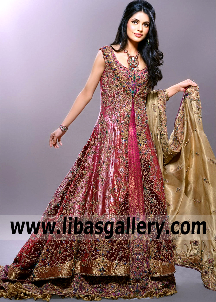 Latest Designer Bridal Maxi for Wedding New York City USA Nilofer Shahid Wedding Dresses