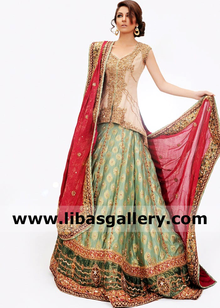Nilofer Shahid Bridal Dresses Pakistani Designer Wedding Dresses USA Deerfield Illinois