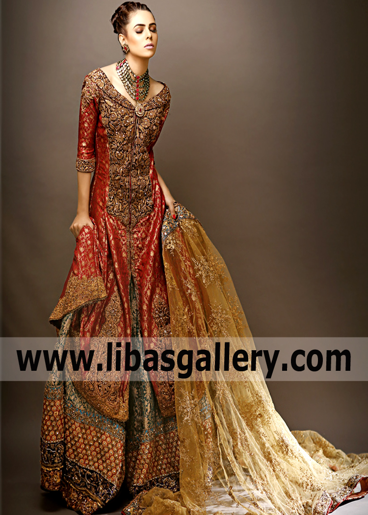 Extremely Impressive Bridal Wedding Lehengas by Nilofer Shahid Wixom Michigan MI USA Wedding Dresses