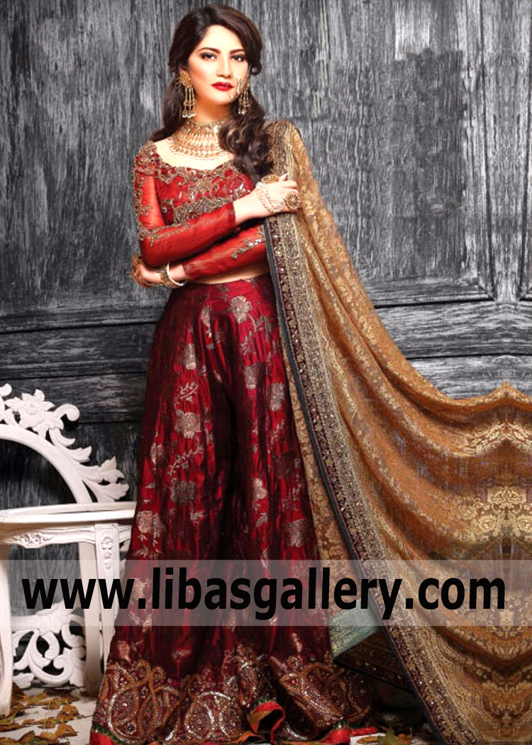 Luxurious Bridal Lehenga Nilofer shahid Wichita Kansas USA Indian Wedding Dresses
