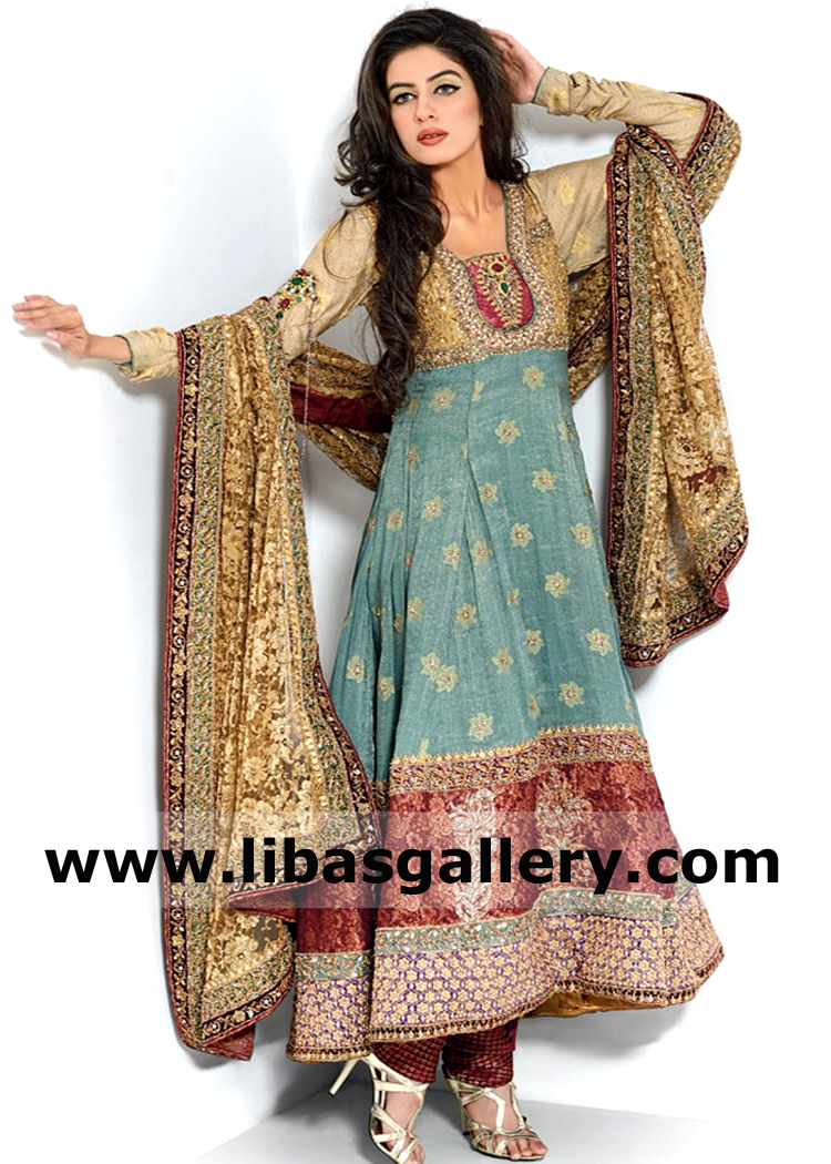 Pakistani Anarkali Dresses Sydney Australia Nilofer Shahid Latest Anarkali Designs