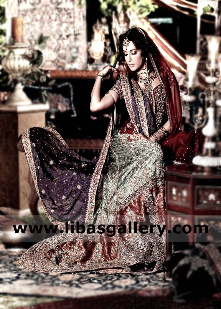 Indian Pakistani Bridal Lehenga USA Deerfield Illinois Nilofer Shahid Bridal Wear
