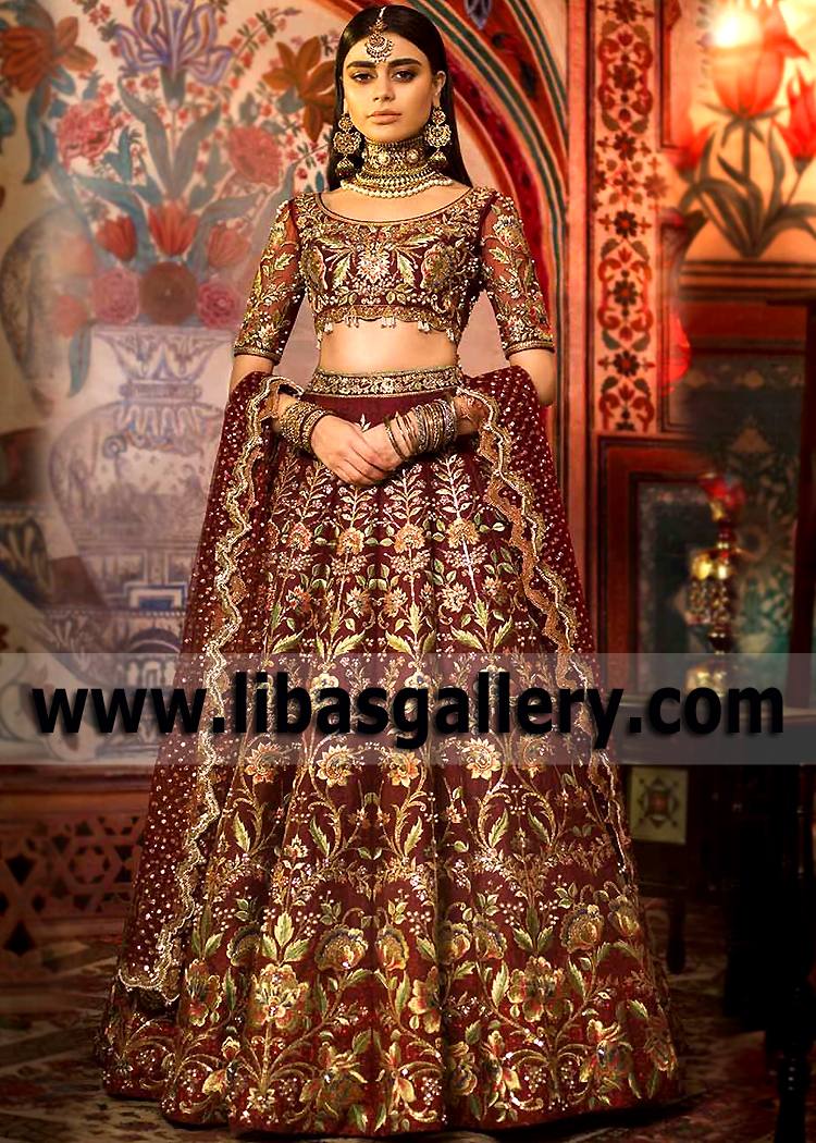 Nomi Ansari Bridal Lehenga Dresses Pakistani Bridal Lehenga Dresses Fairfield New Jersey NJ USA
