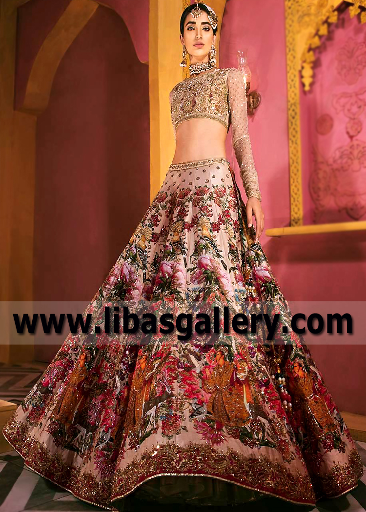 Pakistani Designer Nomi Ansari Lehenga Oxford UK Wedding Lehenga Design Pakistan
