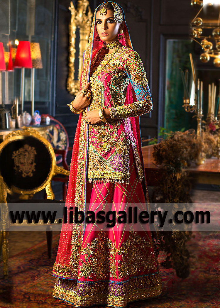 Indian Bridal Lehenga UK USA Canada Australia Nomi Ansari Bridal Lehenga Designs for Wedding