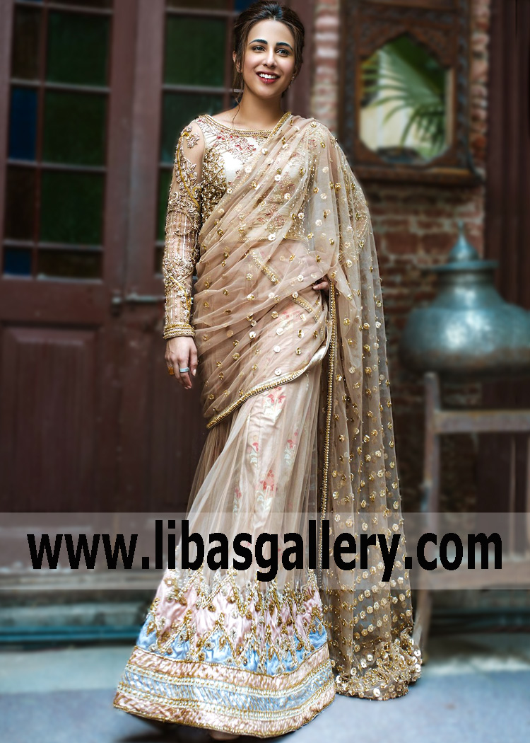 Best Bridal Sharara Reston Manhattan New York USA Pakistani Bridal Sharara Shops Online