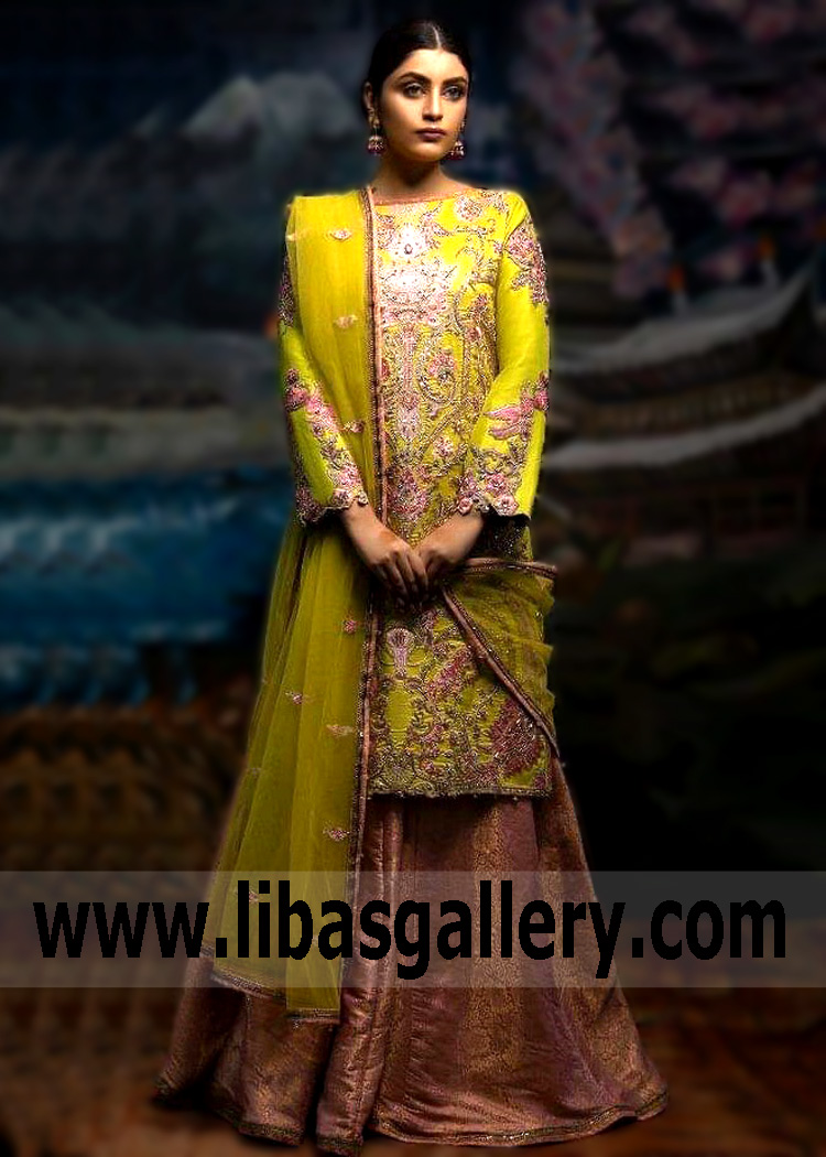 Pakistani Suits Latest by Designer Fahad Hussayn, UAE, Pakistani Designer Sharara