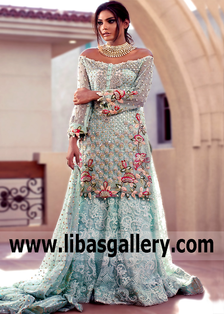 Columbia Blue Cypria Sharara Suit