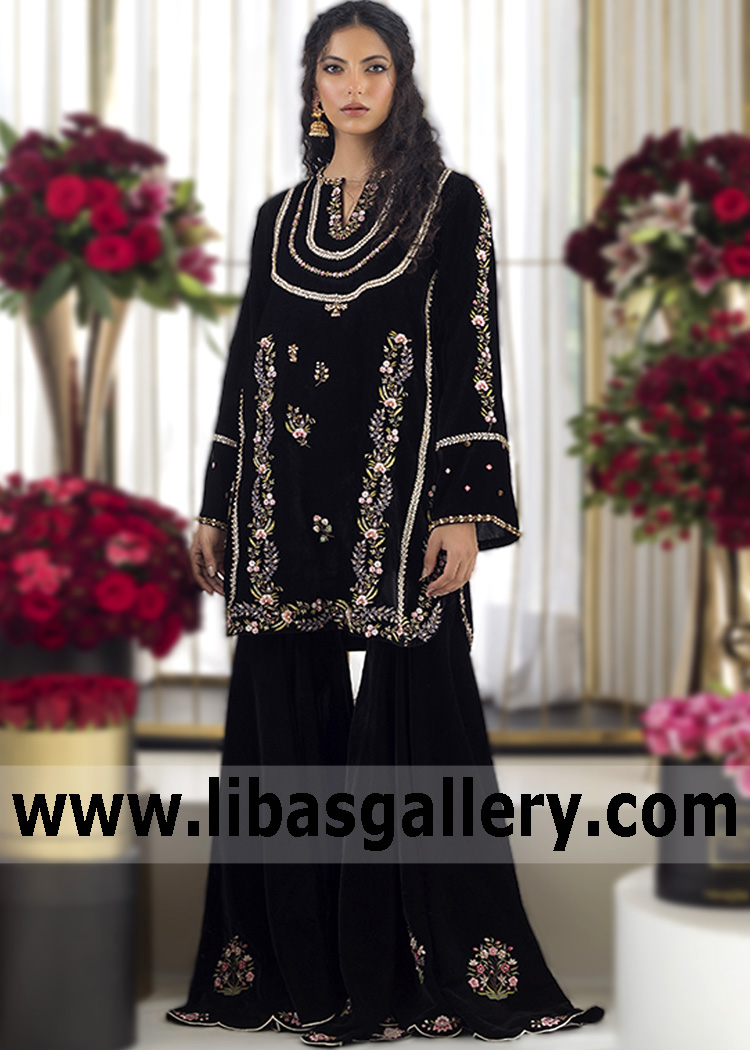 Black Legnica Kurta Palazzo