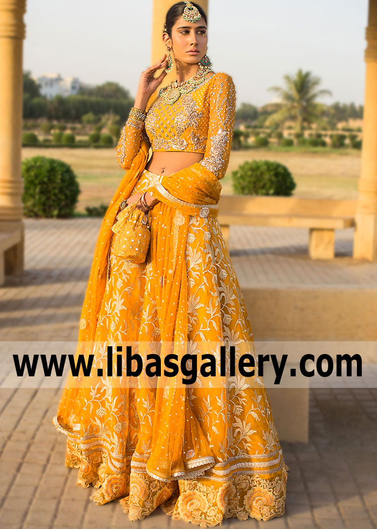 Chrome Yellow Mehendi Outfits For Trendsetter Brides