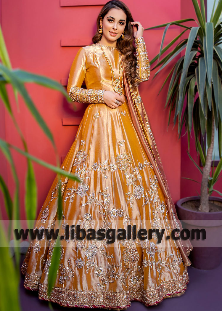 Goldenrod Daisy Lehenga Designs for Special Wedding Events