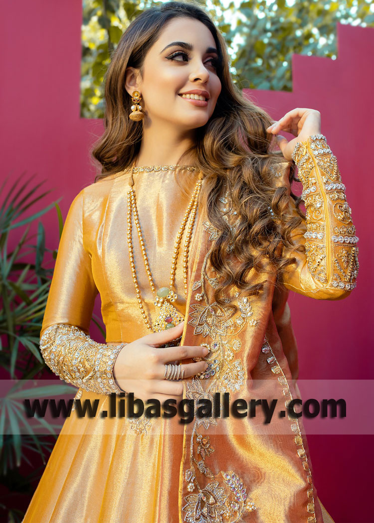 Goldenrod Daisy Lehenga Designs for Special Wedding Events