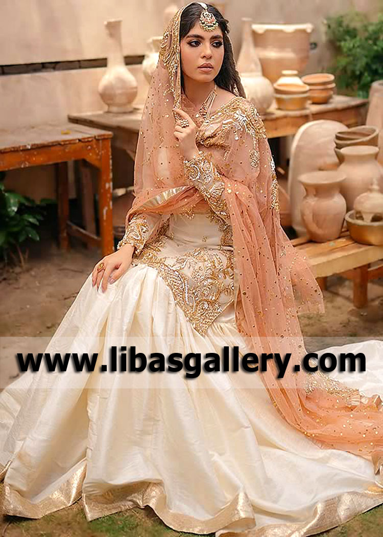 Ivory Crinum Nikah Gharara Suit
