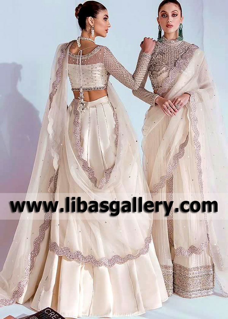 Ivory Iris Wedding Lehenga Design