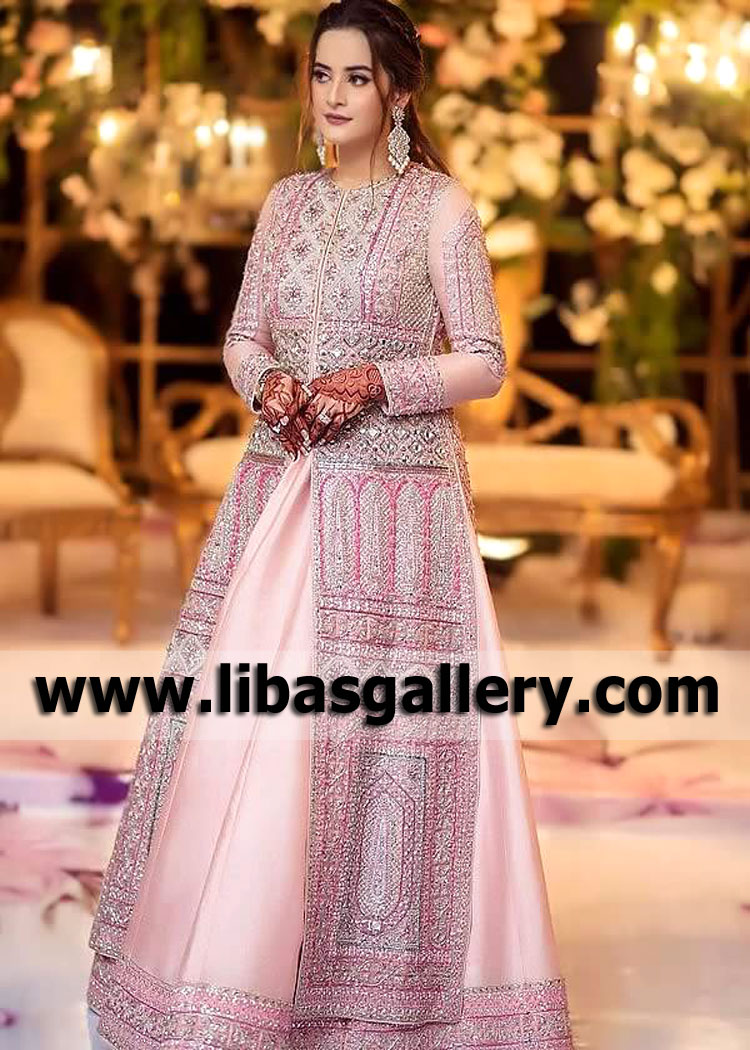 Light Pink Lily Pishwas Lehenga for Bride Sister