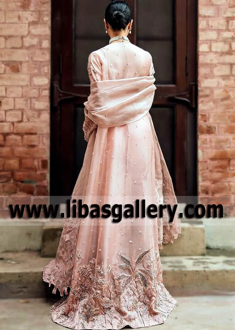 Light Pink Gladiolus Evening Dress for Special Occasions