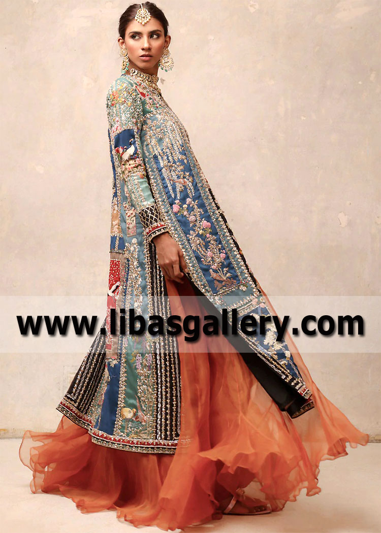 Multi Ovule Special Occasion Anarkali Jacket Dress