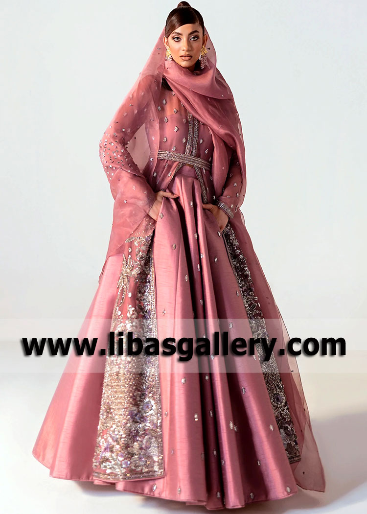 Mauvelous Anemone Designer Lehenga With Pockets