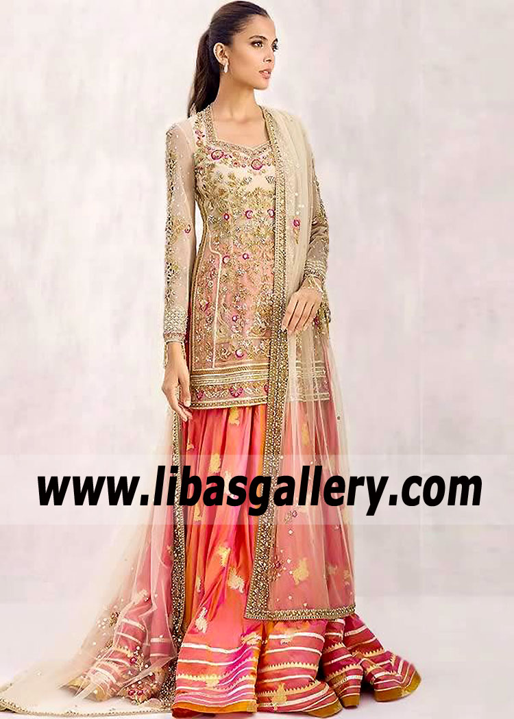 Pakistani Wedding Sharara Suit Soho Road London UK Saniya Maskatiya Best Sharara Suit