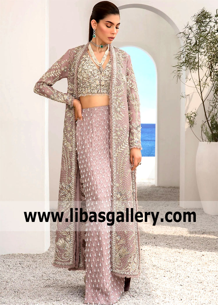 Lilac Daisy Embellished Jacket Suits