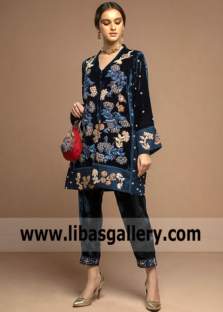 Royal Blue Malus Formal Velvet Dress